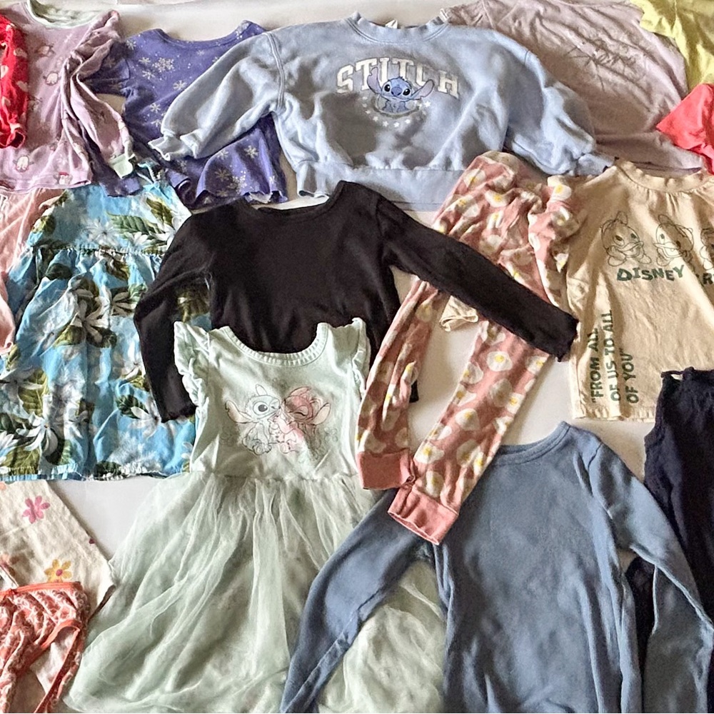 Girl’s Clothing Lot Size 5, 5 T, 5/6y Organic Cotton, Rayon. Disney, GAP